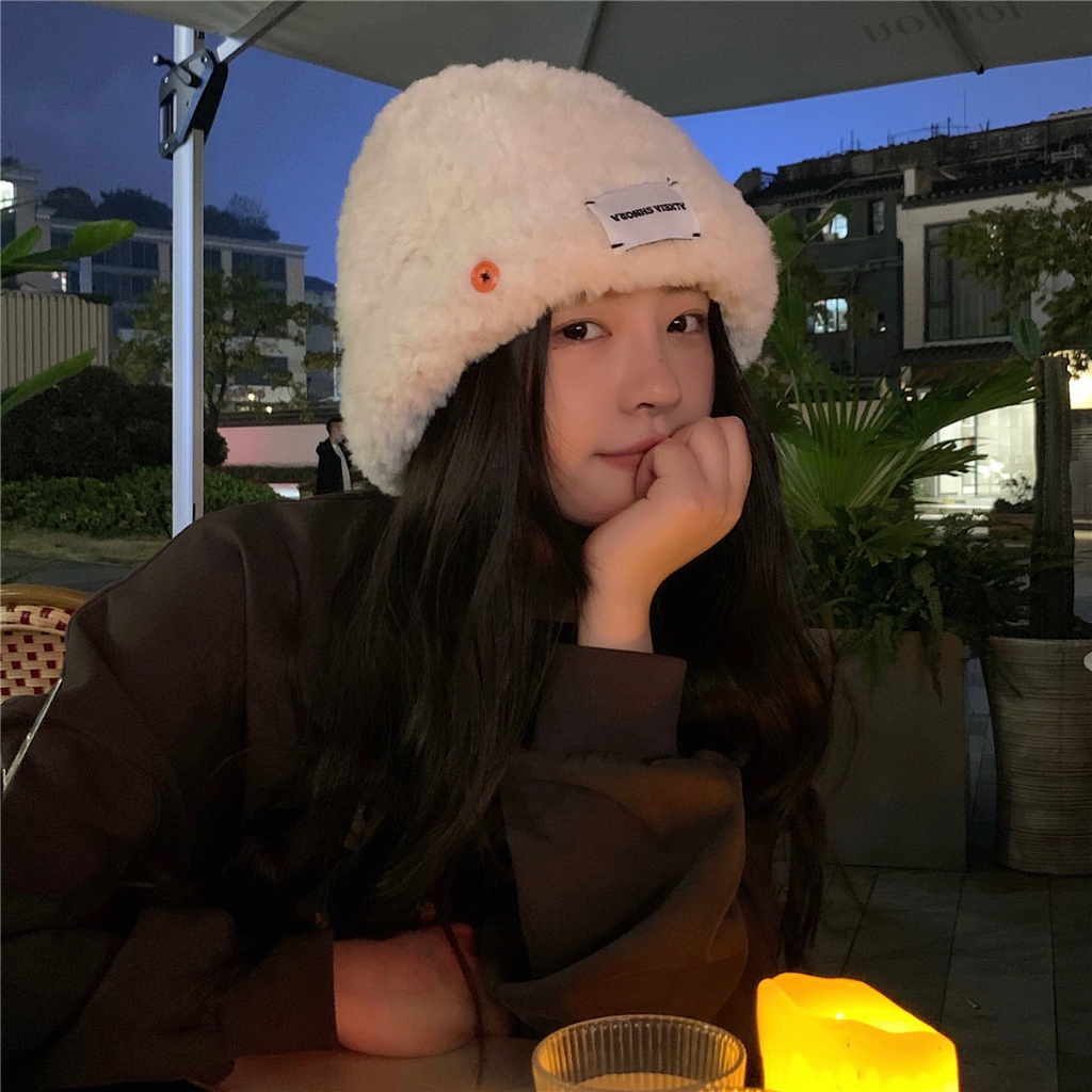 Nón Len Dày Dặn Giữ Ấm Tai Thời Trang Thu Đông Dành Cho Nữ