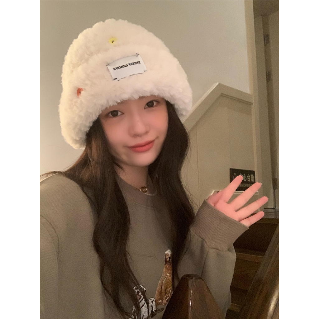 Nón Len Dày Dặn Giữ Ấm Tai Thời Trang Thu Đông Dành Cho Nữ
