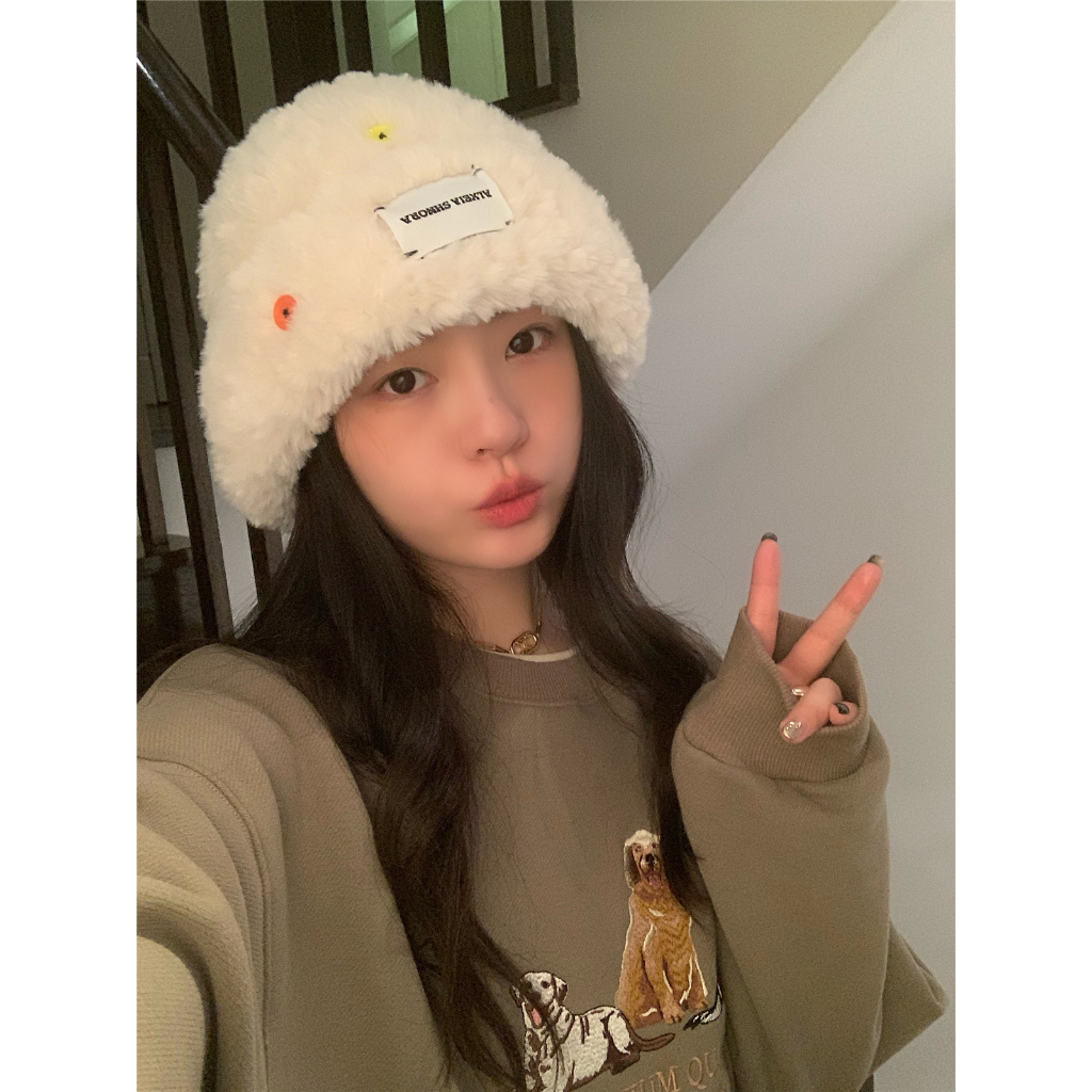 Nón Len Dày Dặn Giữ Ấm Tai Thời Trang Thu Đông Dành Cho Nữ