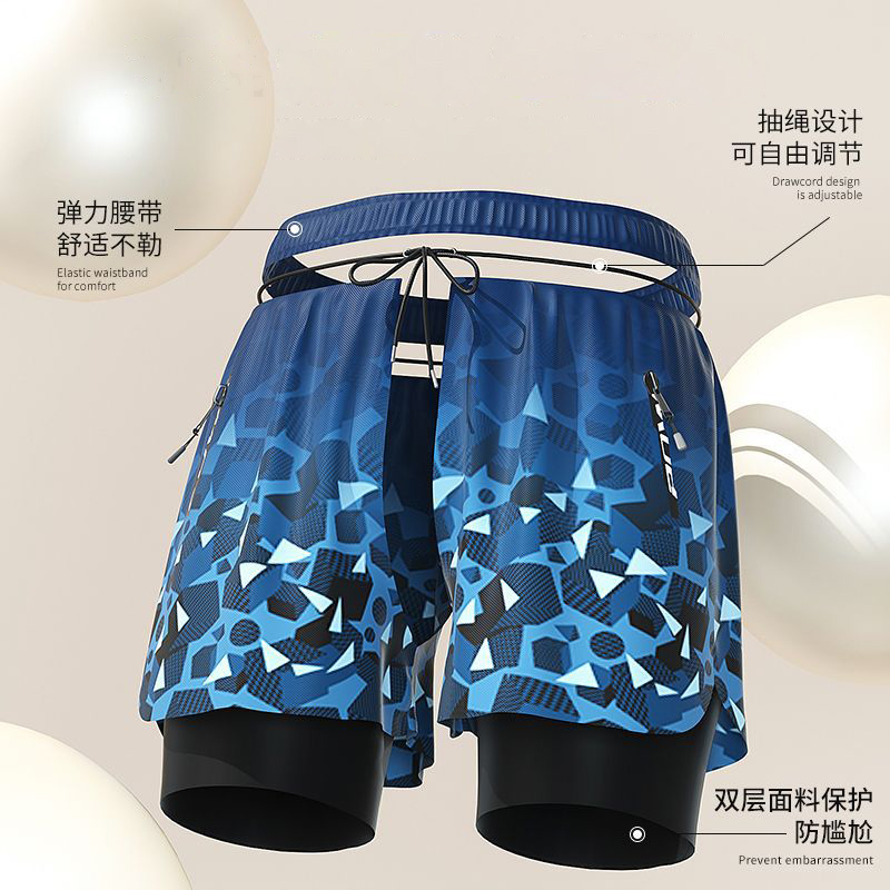 Quần Bơi Hai Lớp Form Rộng Thời Trang Mới 2023 Cho Nam