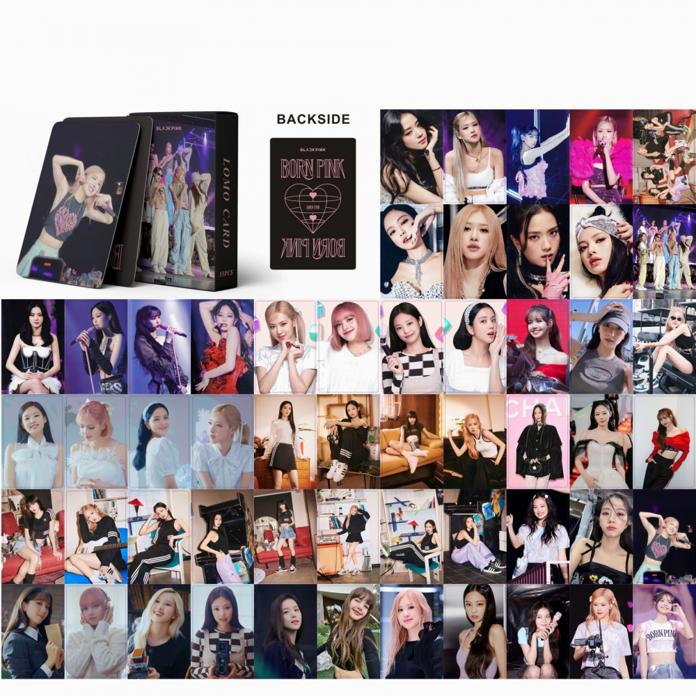Set 55 Tấm Thẻ Hình lomo Nhóm Nhạc blackpink Kỉ Niệm 7 Năm