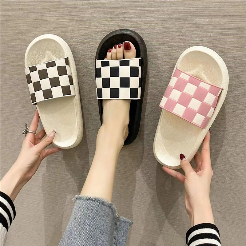 Dép nữ Xăng đan nữ ca rô đế dày đế mềm thời trang mùa hè