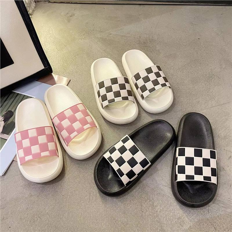 Dép nữ Xăng đan nữ ca rô đế dày đế mềm thời trang mùa hè