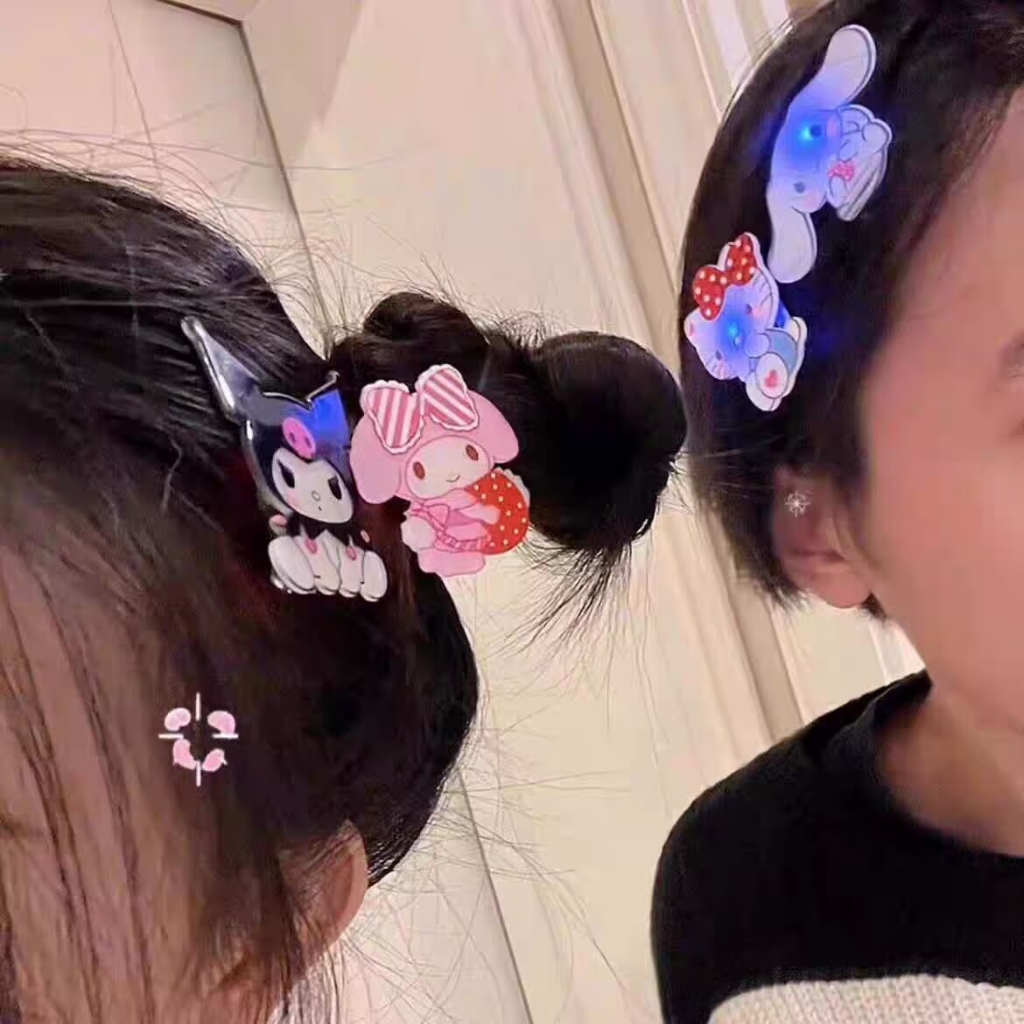 SANRIO Kẹp Tóc Hình Melody / Cún Cinnamon / Melody Dạ Quang Thời Trang Cá Tính