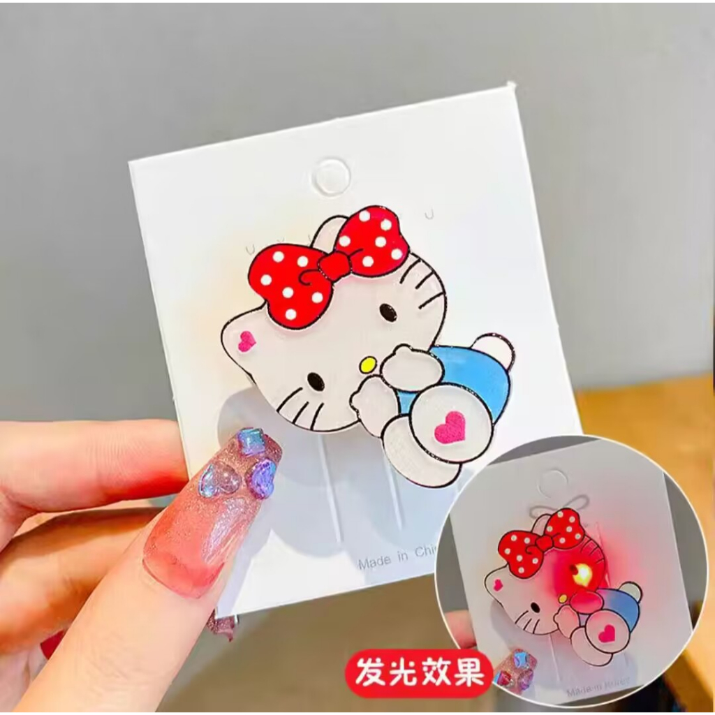 SANRIO Kẹp Tóc Hình Melody / Cún Cinnamon / Melody Dạ Quang Thời Trang Cá Tính