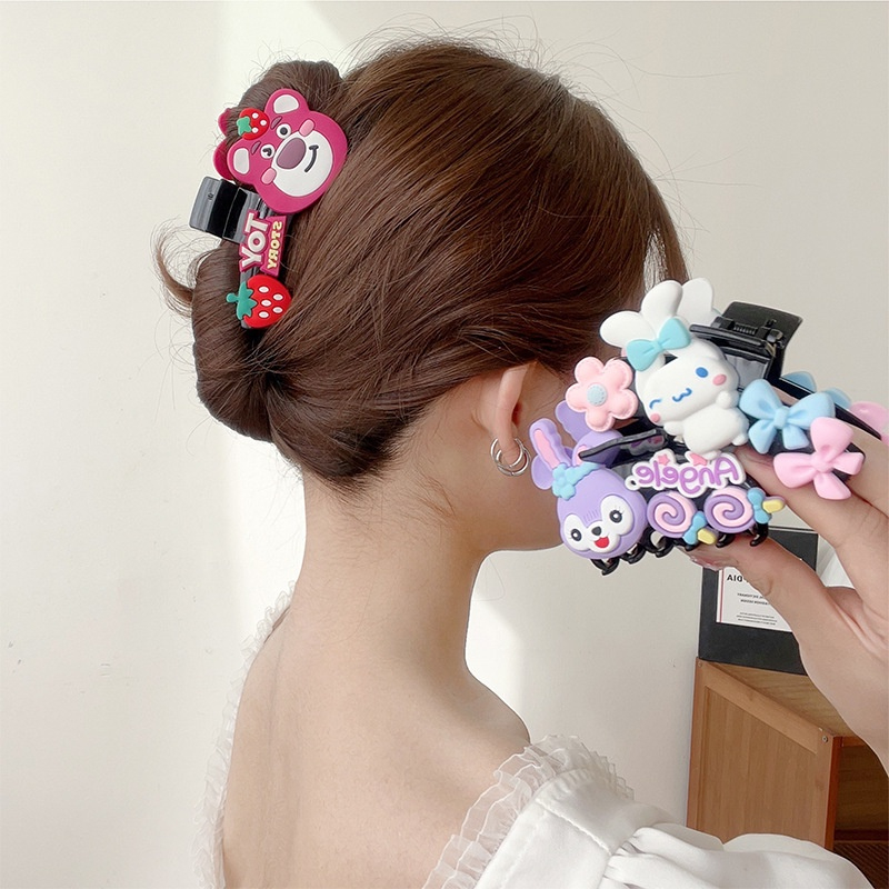 Kẹp Tóc Hình Móng Vuốt Gấu / Dâu Tây Dễ Thương Thời Trang Mùa Hè Cho Bạn Gái