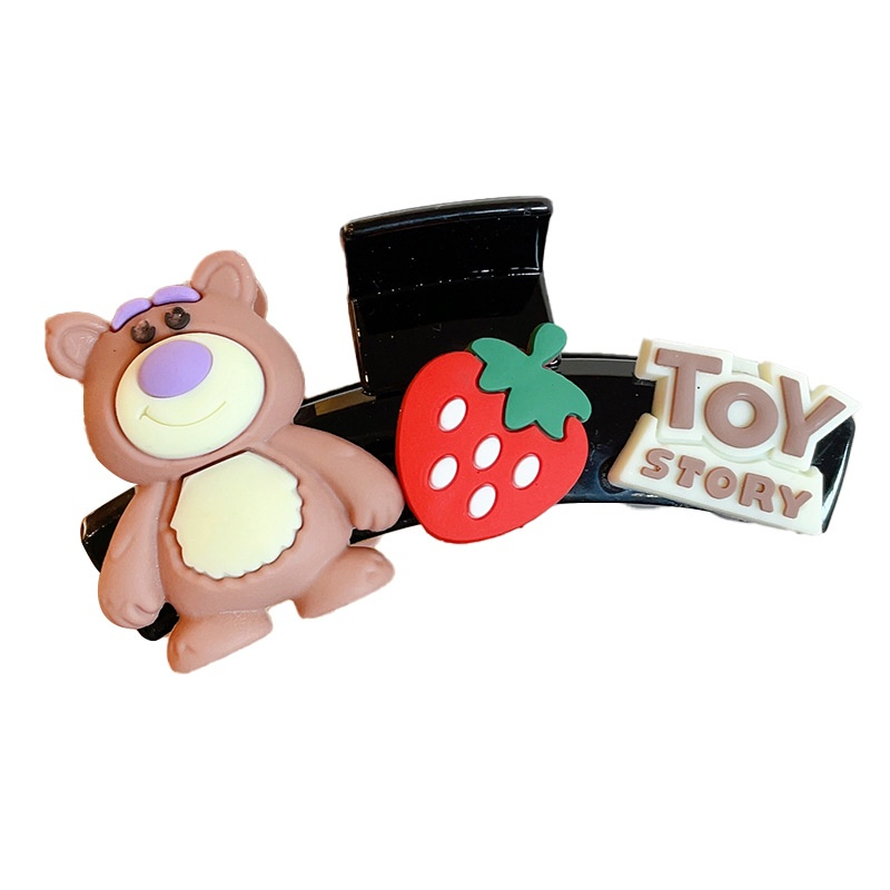 Kẹp Tóc Hình Móng Vuốt Gấu / Dâu Tây Dễ Thương Thời Trang Mùa Hè Cho Bạn Gái