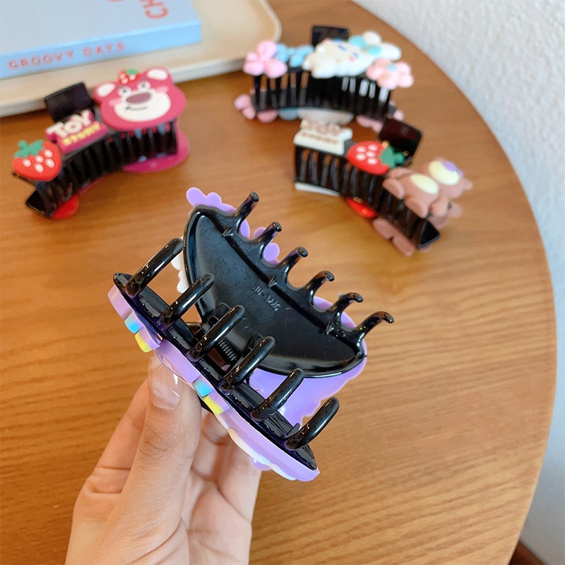 Kẹp Tóc Hình Móng Vuốt Gấu / Dâu Tây Dễ Thương Thời Trang Mùa Hè Cho Bạn Gái