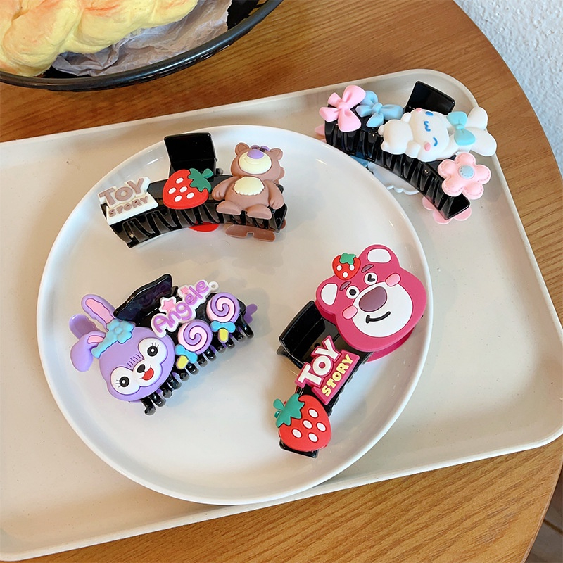 Kẹp Tóc Hình Móng Vuốt Gấu / Dâu Tây Dễ Thương Thời Trang Mùa Hè Cho Bạn Gái