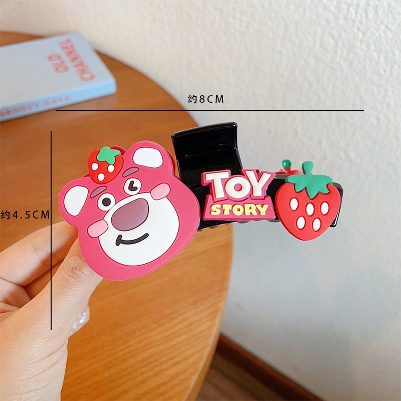 Kẹp Tóc Hình Móng Vuốt Gấu / Dâu Tây Dễ Thương Thời Trang Mùa Hè Cho Bạn Gái