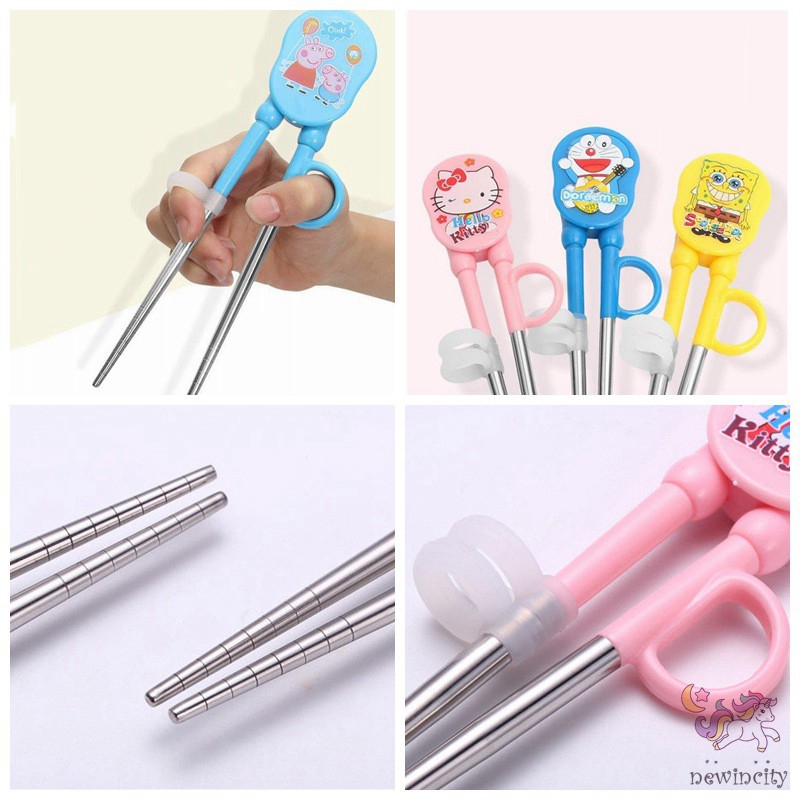 Đũa Tập Ăn Bằng Thép Không Gỉ Dễ Thương Cho Bé