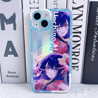Ốp Điện Thoại Trong Suốt Màu Laser Họa Tiết Oshino Ai OSHI NO KO Cho iphone 14 13 12 11 pro promax x xs xsmax xr 7 8 plus