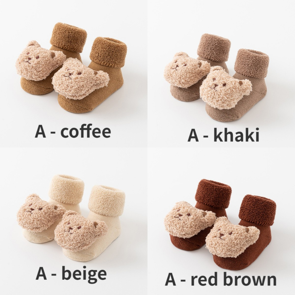 Vớ Cotton Dài Trung Bình Chống Trượt Cho Bé