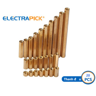 Clectrapick Bộ 10 Thanh Cột Đầu Lục Giác Bằng Đồng Thau