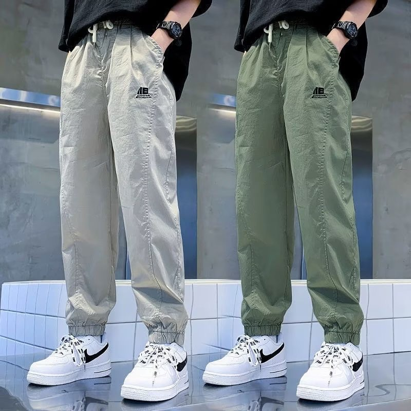 Thời Trang Quần jogger cotton Trơn Thoáng Khí Có Túi Bên Hông Phong Cách Hàn Quốc Dành Cho Bé Trai