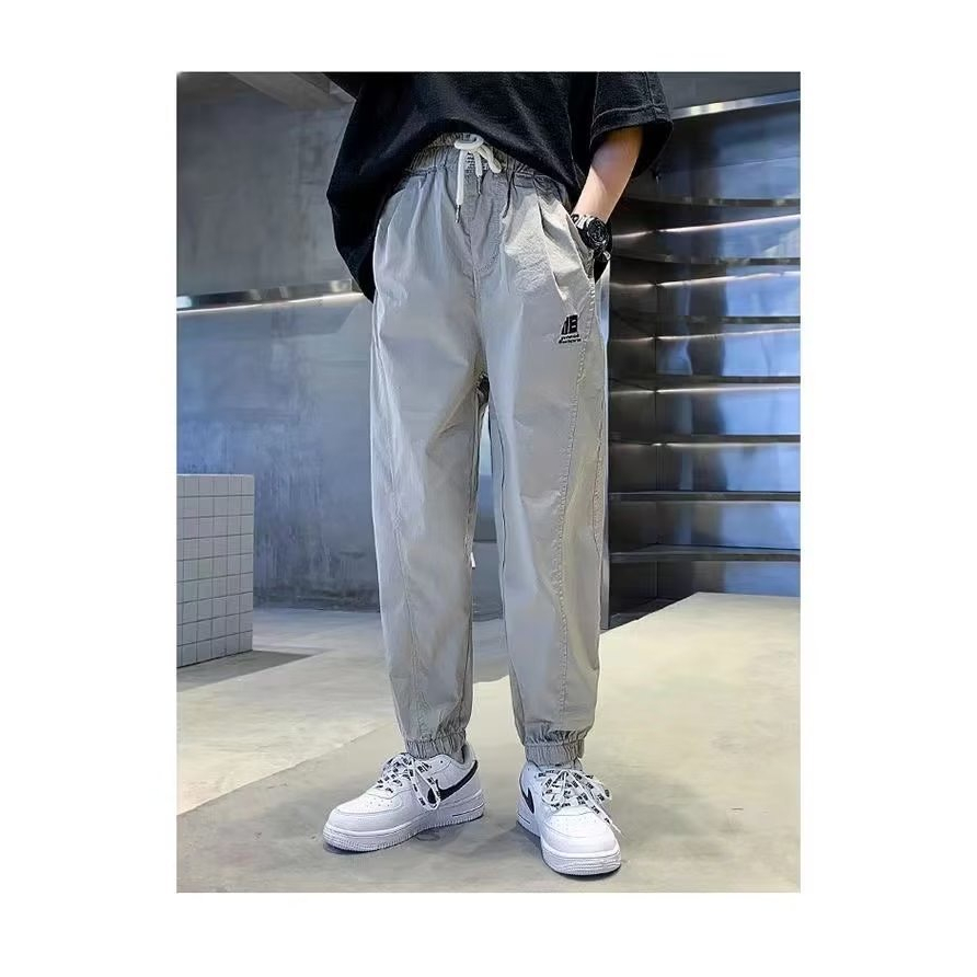 Thời Trang Quần jogger cotton Trơn Thoáng Khí Có Túi Bên Hông Phong Cách Hàn Quốc Dành Cho Bé Trai