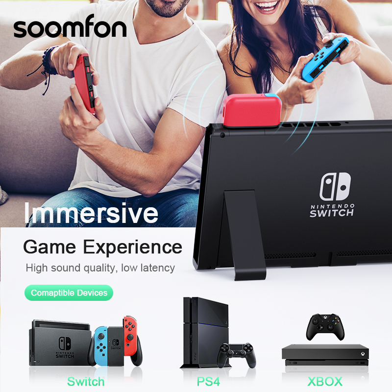 Bộ Truyền Tín Hiệu Bluetooth 5.0 Không Dây 3.5mm Tích Hợp Micro Cho NINTENDO Switch Phone Mp3 PC TV