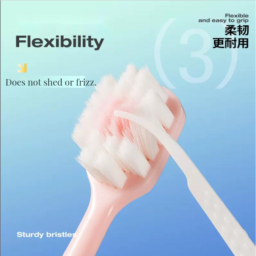 AIRKISS Set 3 Bàn Chải Đánh Răng Đầu Lông Mềm Cho Gia Đình