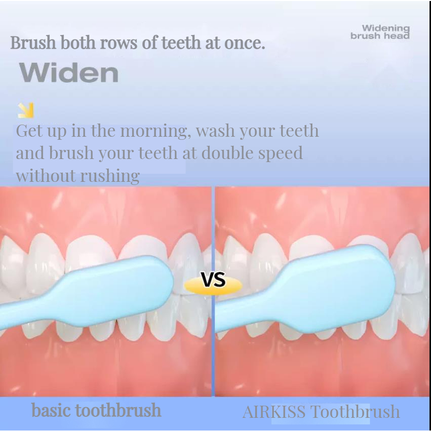 AIRKISS Set 3 Bàn Chải Đánh Răng Đầu Lông Mềm Cho Gia Đình