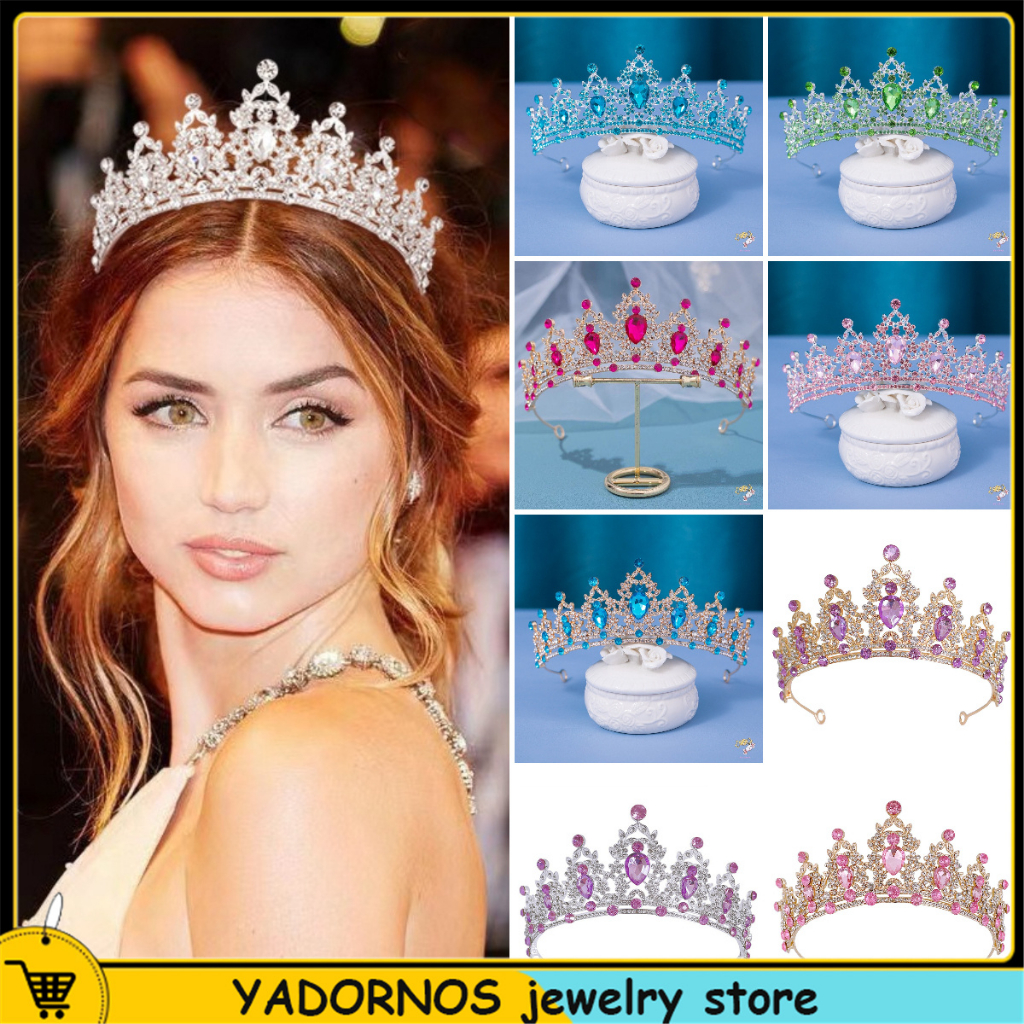 YADORNOS Cài Tóc Hình Vương Miện Đính Đá Sang Trọng