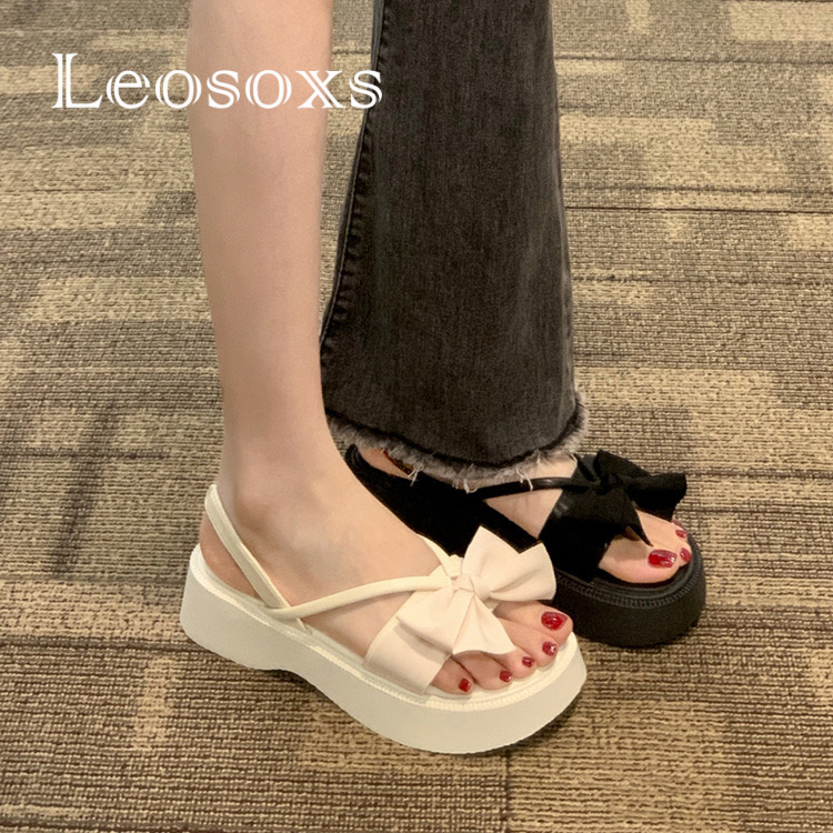 Leosoxs dép sandal nữ dép nữ dép bánh mì nữ dép bánh mì Chống Trượt 070508