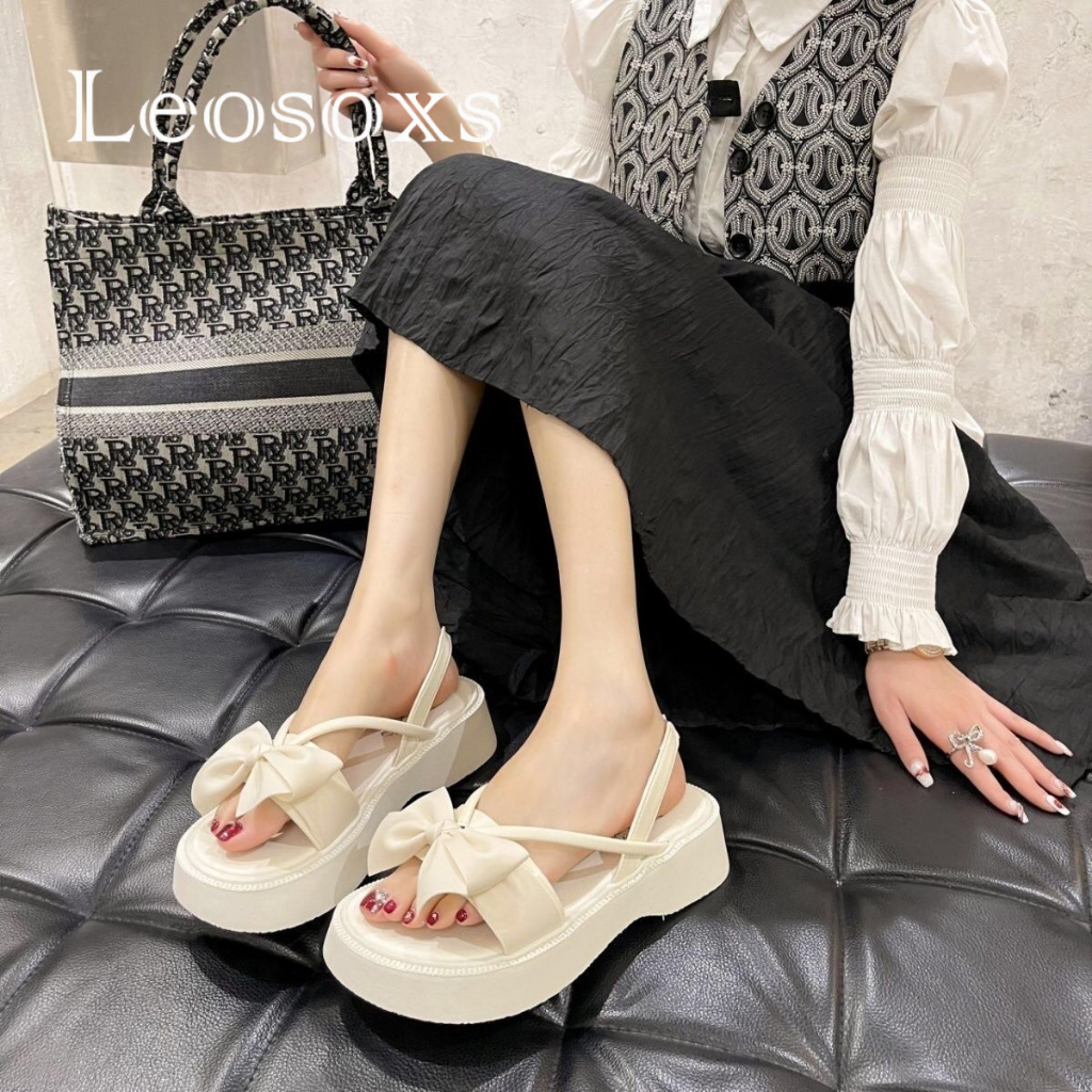 Leosoxs dép sandal nữ dép nữ dép bánh mì nữ dép bánh mì Chống Trượt 070508