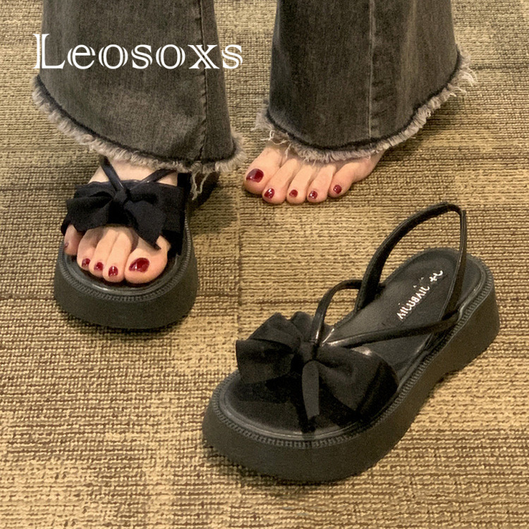 Leosoxs dép sandal nữ dép nữ dép bánh mì nữ dép bánh mì Chống Trượt 070508