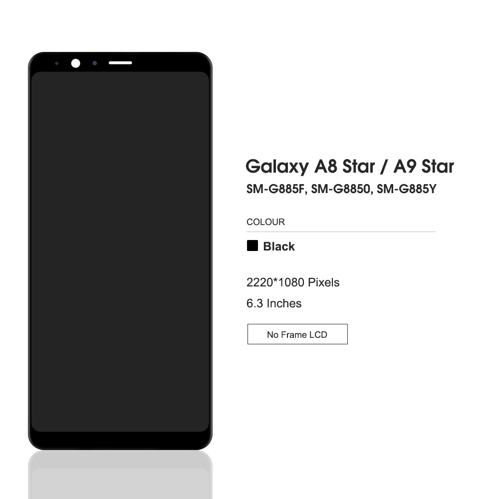 Màn Hình OLED 6.3 '' Lcd Cảm Ứng Thay Thế Chuyên Dụng Cho Samsung Galaxy A8 Star G885 G885F G8850 Samsung Galaxy A9 Star