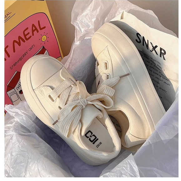 Giày Thể Thao Canvas Đế Dày Thời Trang Mùa Hè 2023 Phong Cách Mới Cho Nữ