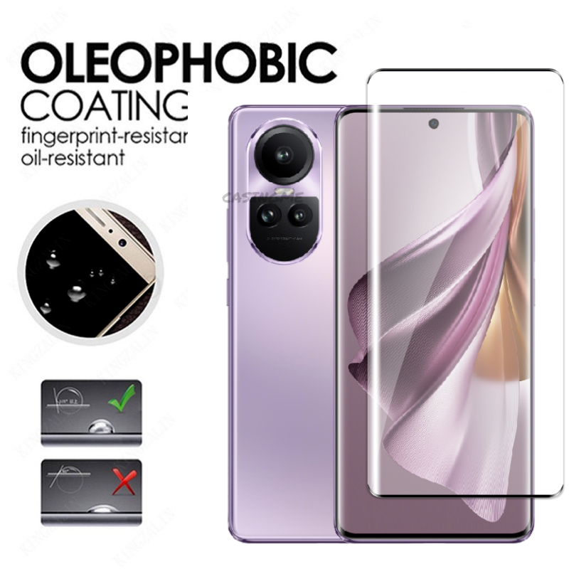 Kính Cường Lực 2 Trong 1 Bảo Vệ Ống Kính Máy Ảnh Cho Oppo Reno 10 Pro 5G 2023 Reno 10 10Pro Reno10 Pro Reno10Pro + Plus 4G 5G