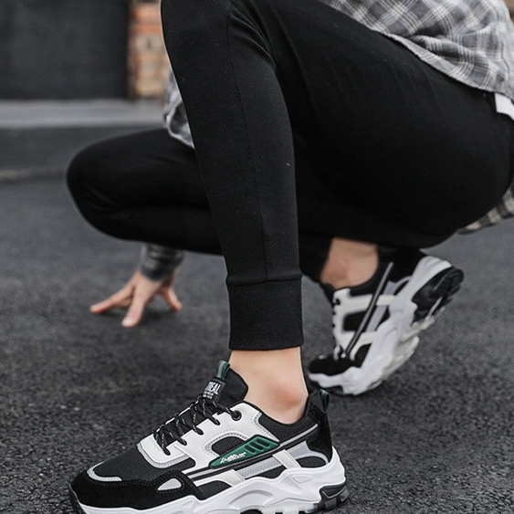 Giày Thể Thao Phối Lưới Thoáng Khí Phong Cách Hàn Quốc Thời Trang Xuân Hè Cho Nam