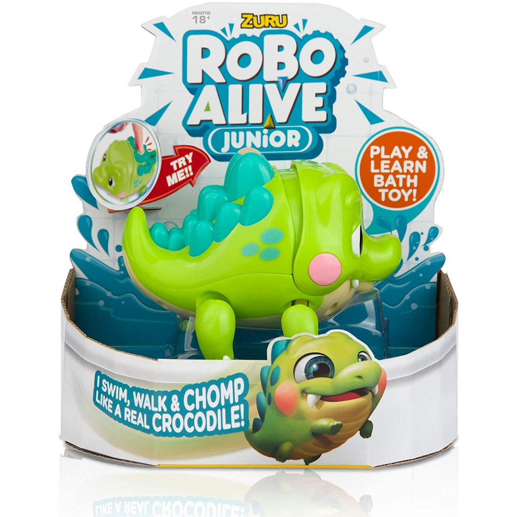 Robo Alive Junior Battery-Powered Baby Crocodile Bath Toy by ZURU Đồ Chơi Cá Sấu Robo Alive Junior C