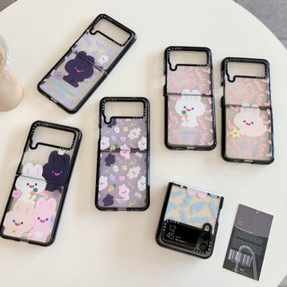 Vỏ bảo vệ mặt cười dâu tây tương thích cho Samsung Galaxy Z Flip 6 Flip 5 Flip 4 Flip 3 5G