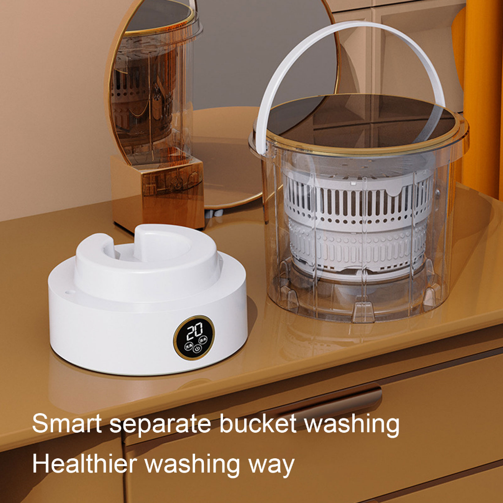 ReadyGo Có hàng sẵn Máy Giặt Mini 6L 30W Di Động Quần Áo Trẻ Em Đồ Lót Vớ Có Xô Thoát Nước 100‑240V