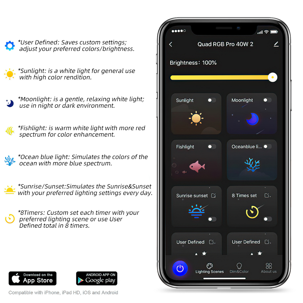 Đèn Funlux Nano RGB 15W app cao cấp Bảo hành