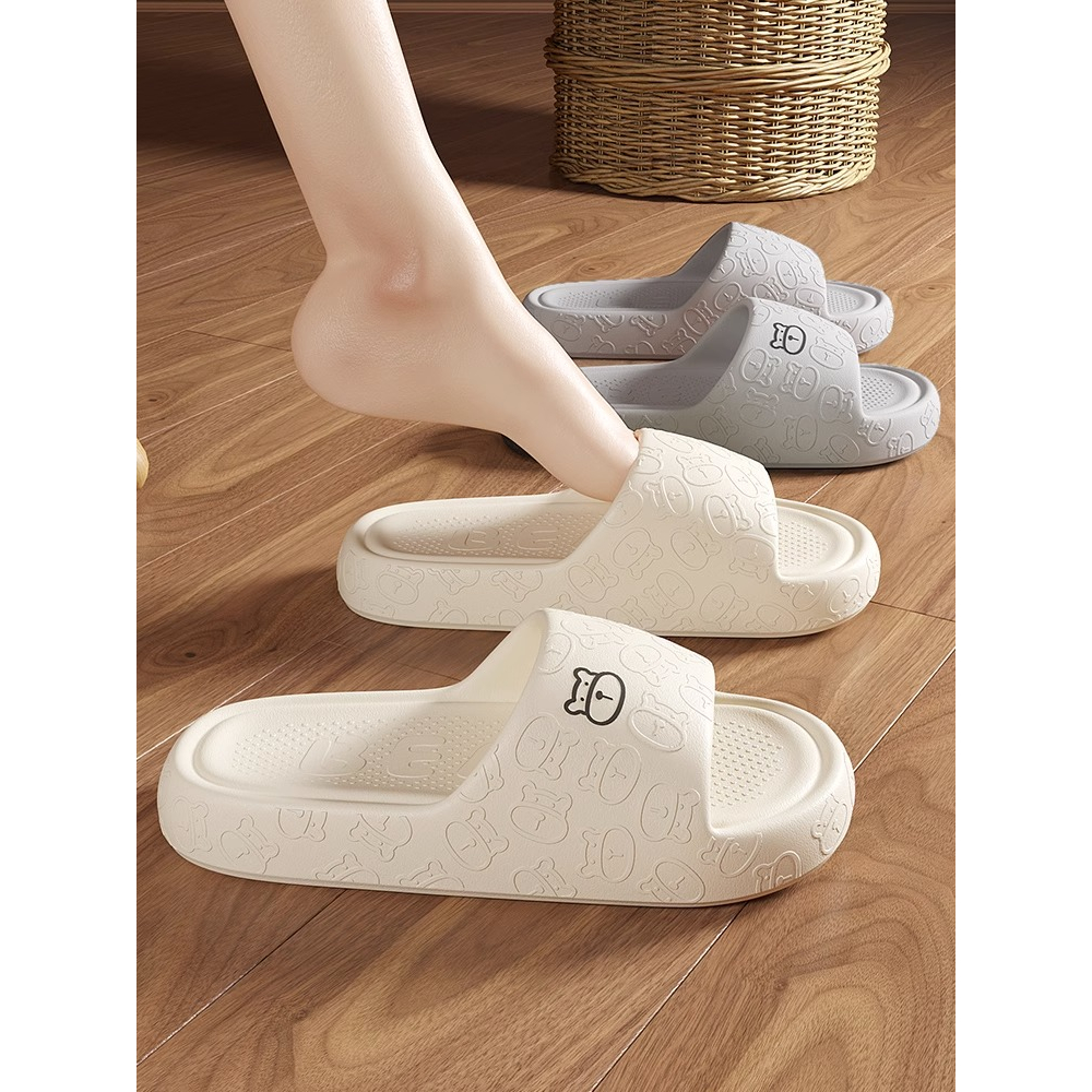 KUCLUT dép sandan nữ quai ngang dép bánh mì đi trong nhà thoải mái mềm mại dày dặn cao hơn 2023NEW mẫu mới 28z23070605