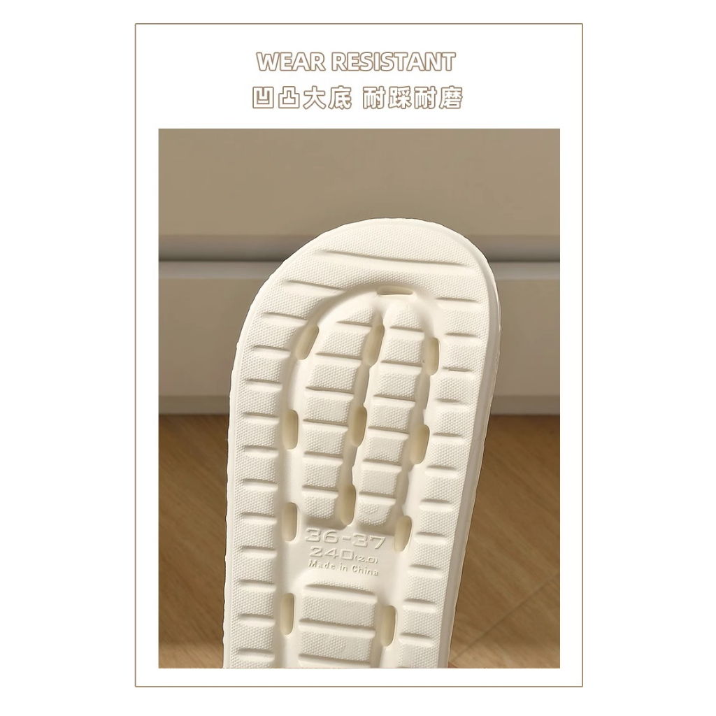 KUCLUT dép sandan nữ quai ngang dép bánh mì đi trong nhà thoải mái mềm mại dày dặn cao hơn 2023NEW mẫu mới 28z23070605