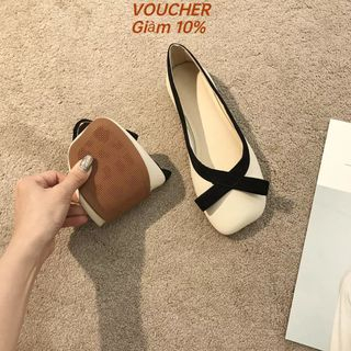 ❤ Giày Búp Bê Da Mềm Mũi Vuông Thời Trang Nữ