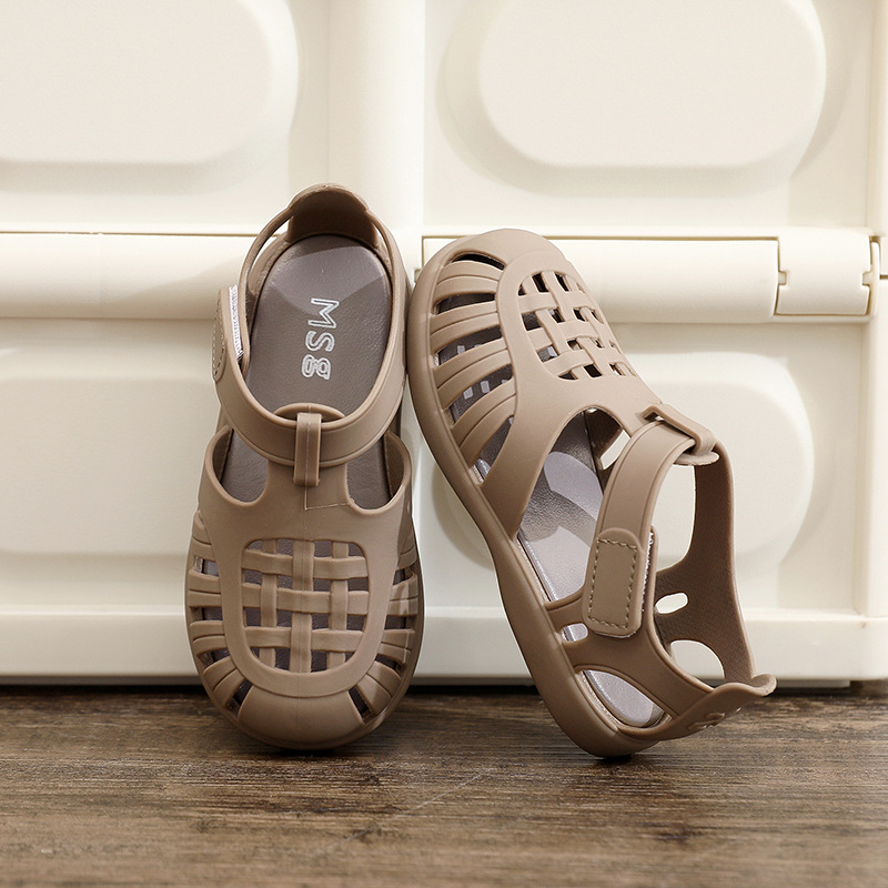 AYUER Xăng đan Nhựa Chống Trượt Màu Kẹo Thời Trang Cho Bé