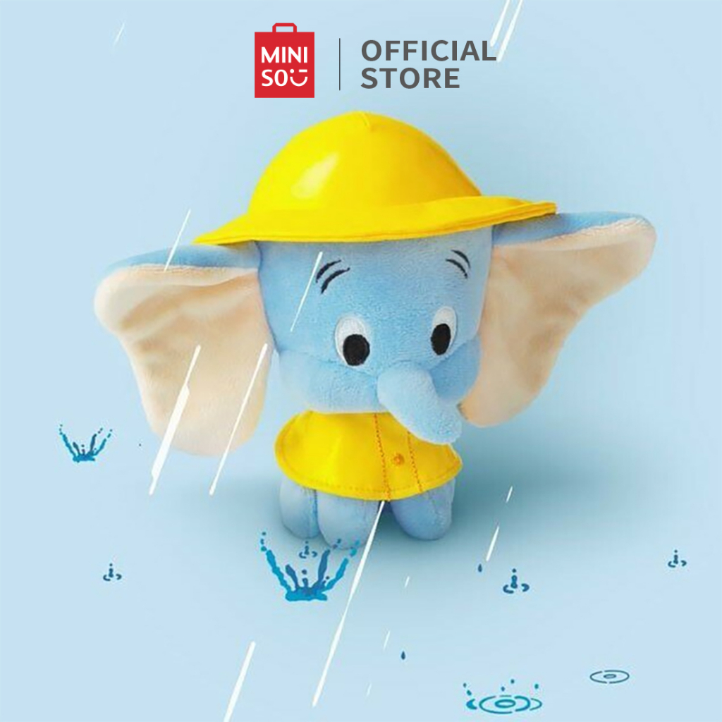 Miniso Gấu Nhồi Bông Mặc Áo Mưa 23CM Đáng Yêu
