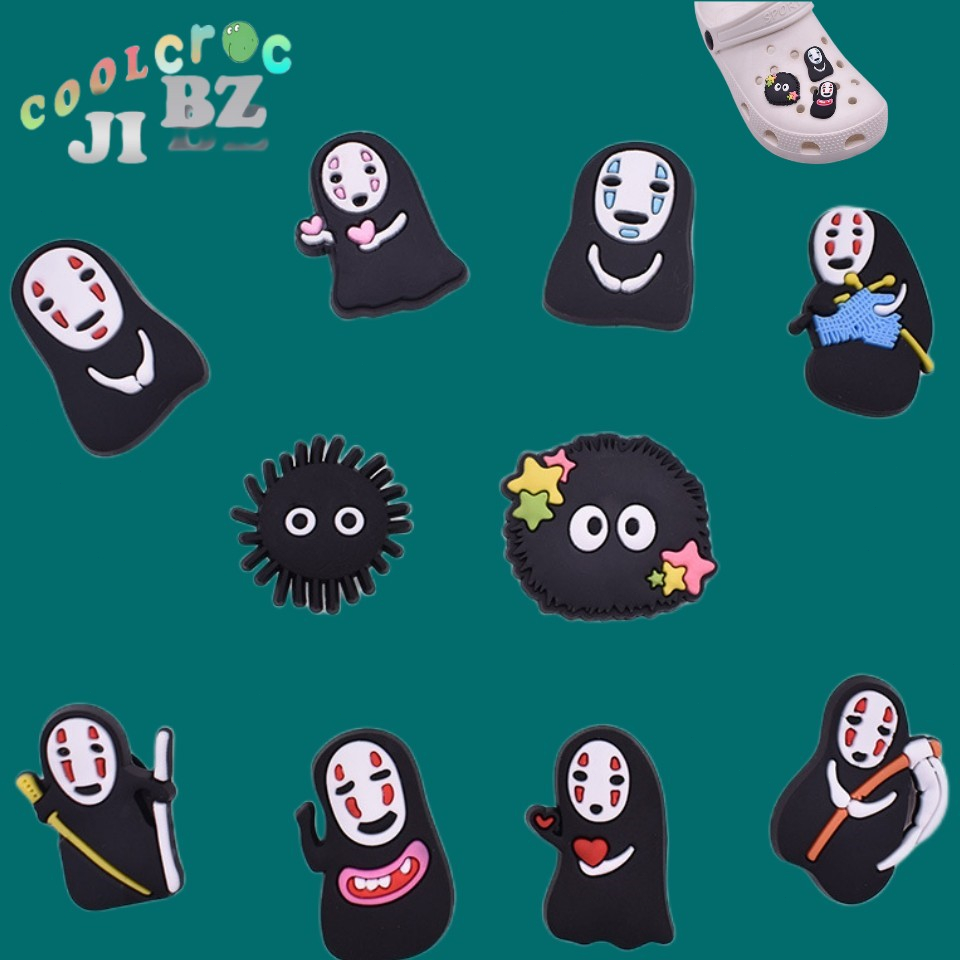 Phụ Kiện Trang Trí Giày / Dây Đeo Cổ Tay Bằng Cao Su PVC Mềm Họa Tiết Hoạt Hình Spirited Away Dễ Thương