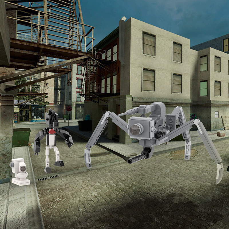 Skibidi Mô Hình Lắp Ráp robot Vệ Sinh Bằng Titan Độc Đáo