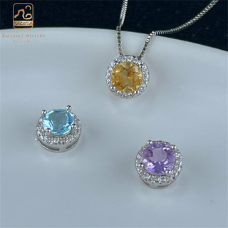 Mặt dây chuyền đá thạch anh tím s925