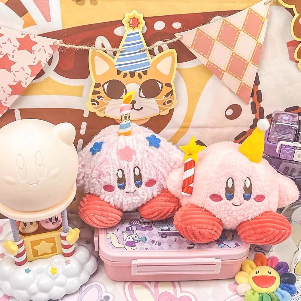 Nến Nhồi Bông Hình Bánh Kem Kirby Dễ Thương Dùng Làm Quà Tặng Sinh Nhật Cho Bạn