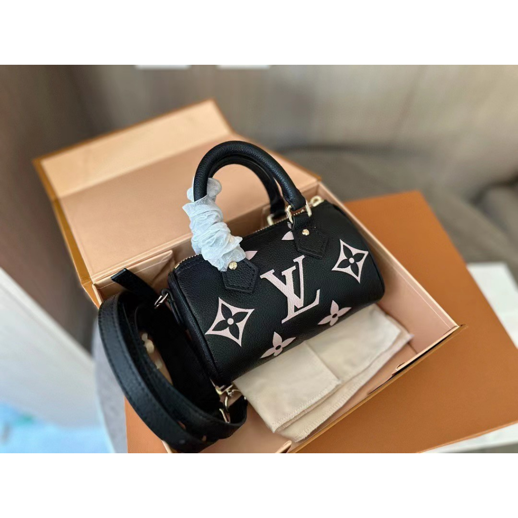 Túi Xách Boston Đeo Vai Mini Bằng Da Bò Thật Có Hộp Đựng Cho Nữ SPEEDY16 LL777777-0707