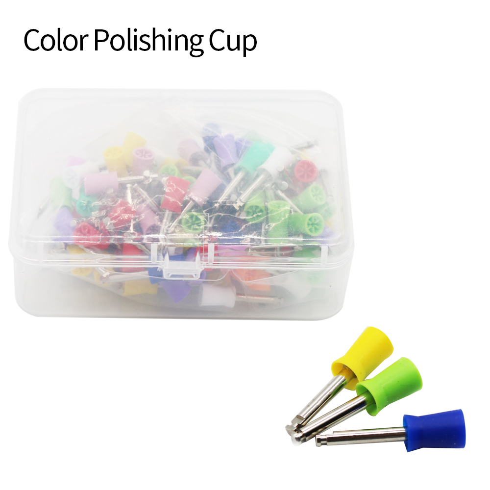 Set 100 Cốc Đánh Bóng Răng Bằng Cao Su Chất Lượng Cao  Polishing Cup