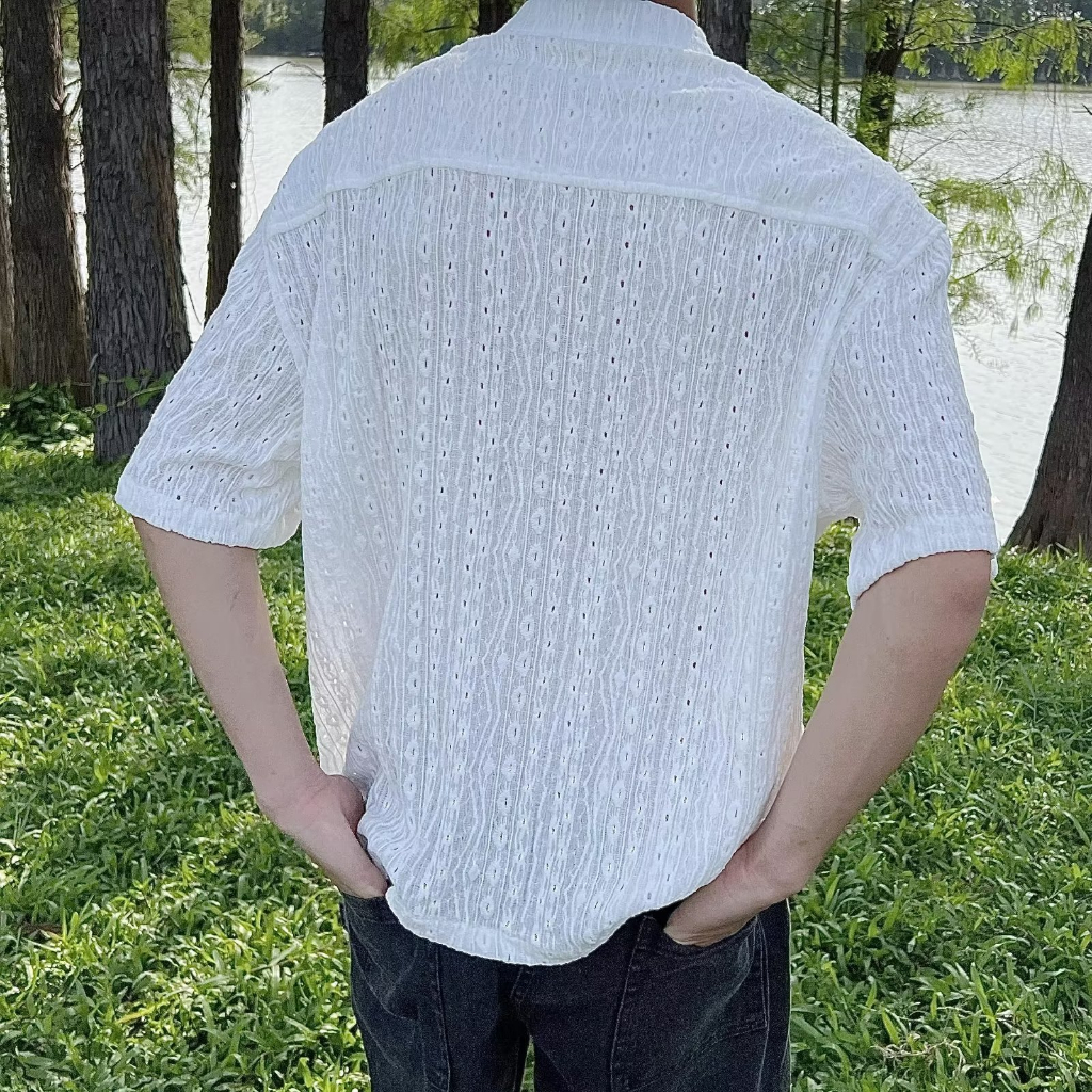 Áo Sơ Mi Ngắn Tay Dáng Rộng Phong Cách Nhật Bản Thời Trang Mùa Hè Giản Dị Dành Cho Nam