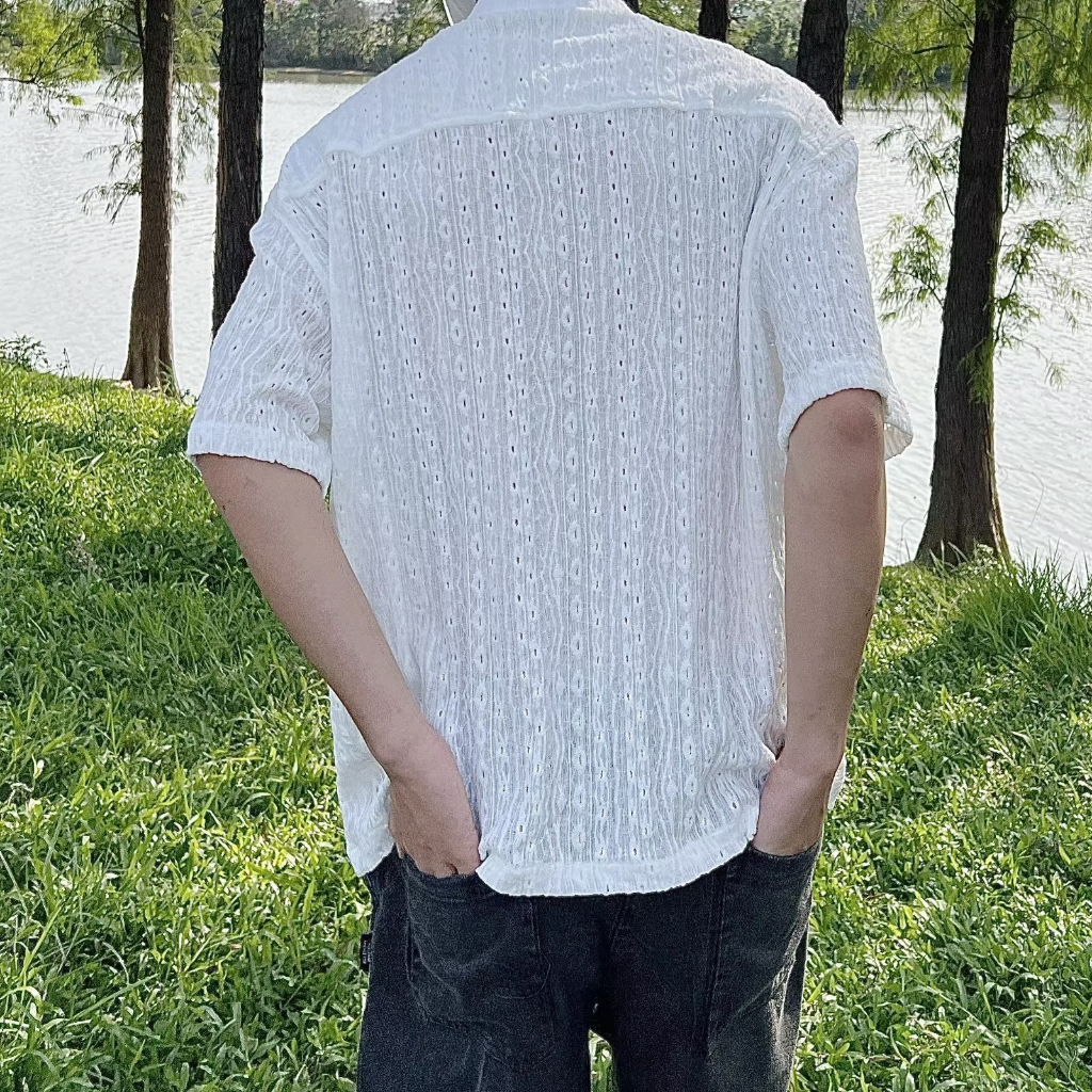 Áo Sơ Mi Ngắn Tay Dáng Rộng Phong Cách Nhật Bản Thời Trang Mùa Hè Giản Dị Dành Cho Nam