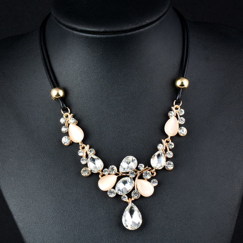 Vòng Cổ choker Đính Đá opal Sang Trọng Phong Cách Hàn Quốc XL752