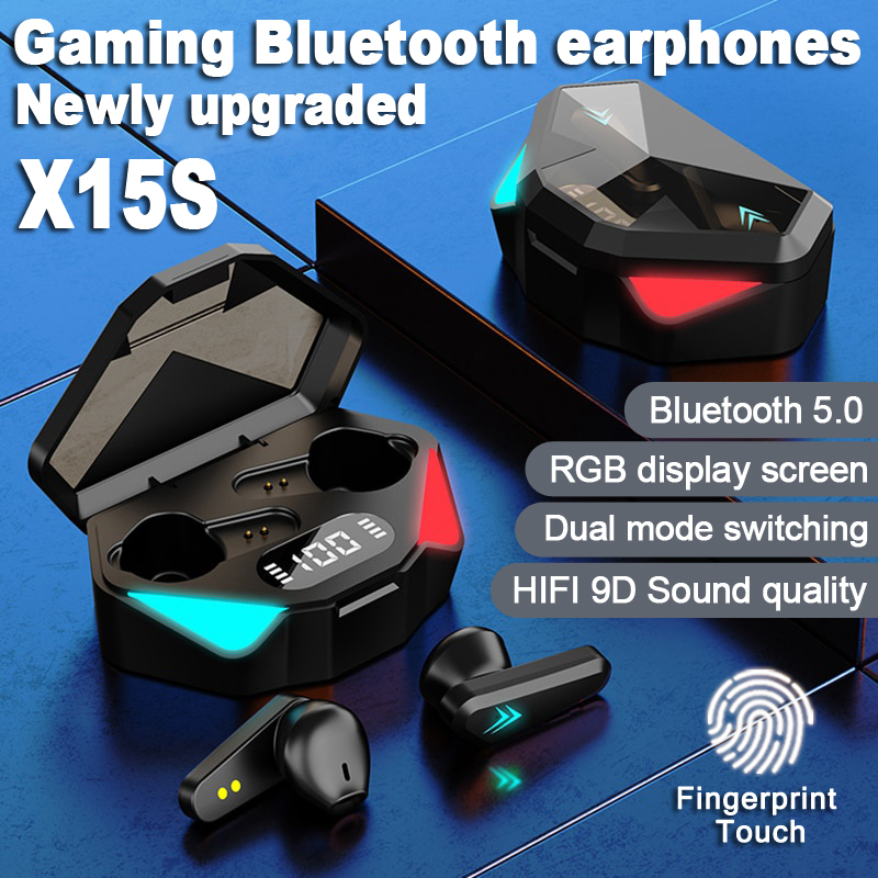 Tai Nghe Bluetooth 5.0 X15s Giảm Tiếng Ồn HIFI9D Chế Độ Kép Chất Lượng Cao